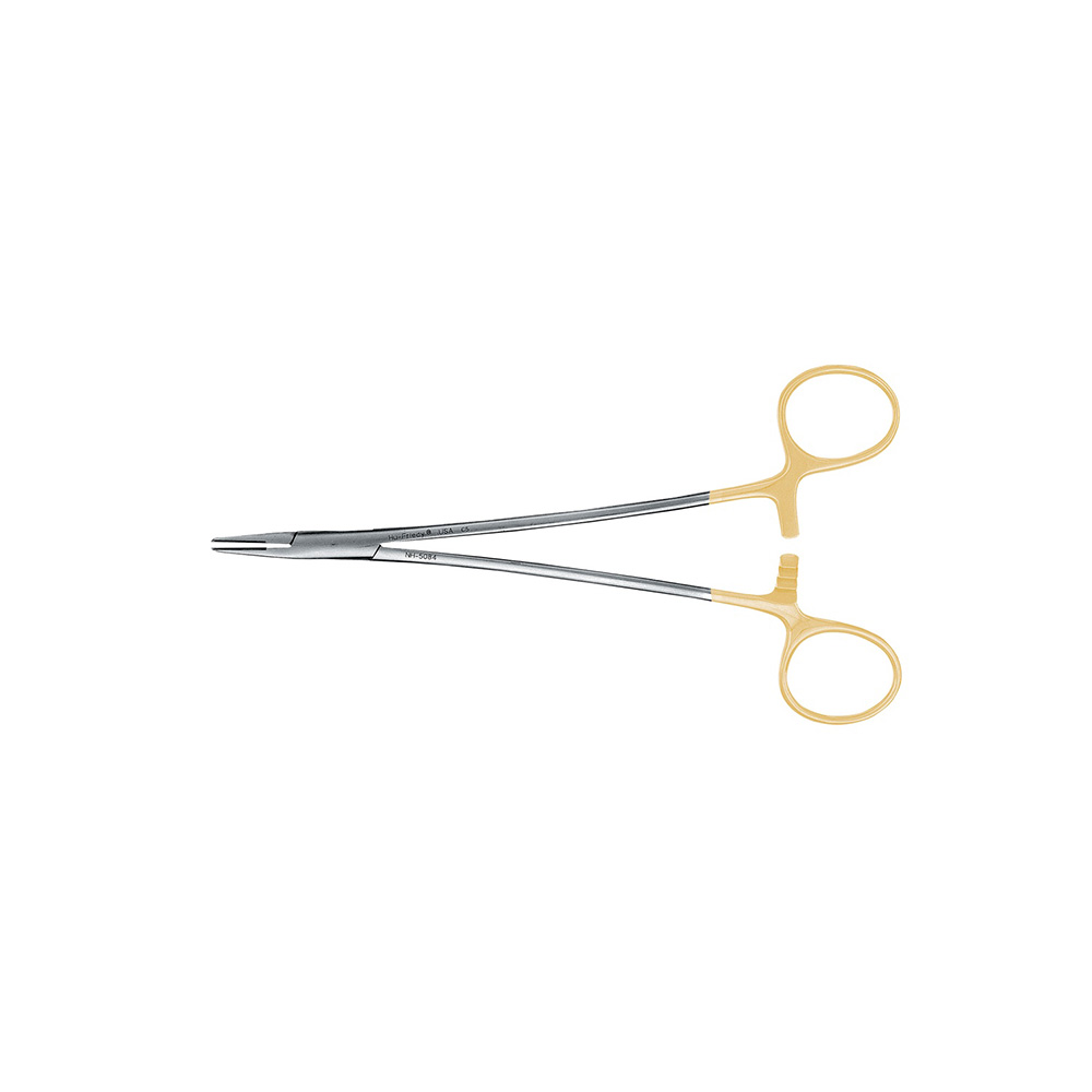 Needle Holder Micro-Vasculature Number 5084 Grooved Tungsten Carbide 18cm - Hu-Friedy - Delynov