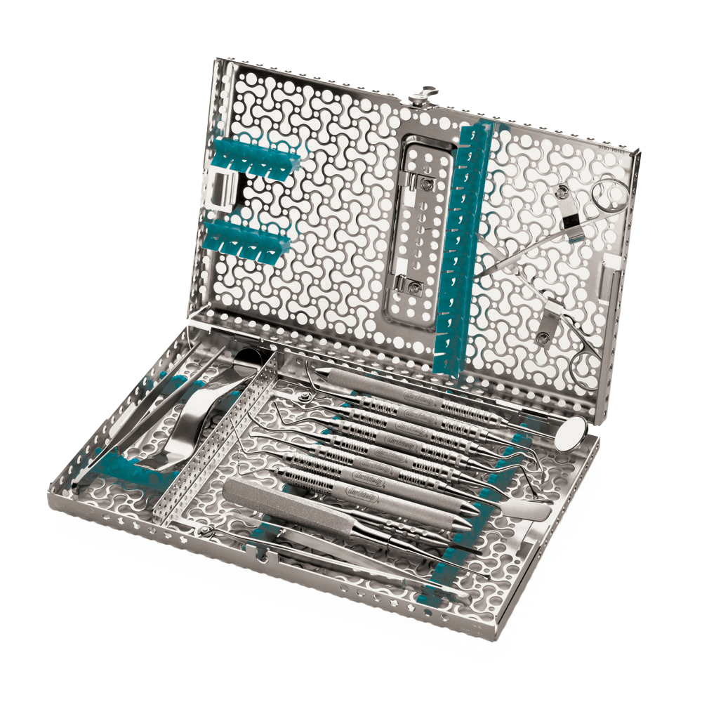 The IMS Infinity DIN Container Cassette for Dental Surgery - Ocean Blue 2c - Hu-Friedy - Delynov