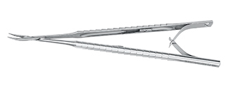 Curved needle holder 17.5 cm - Helmut Zepf (41.201.17TC-K) - Delynov