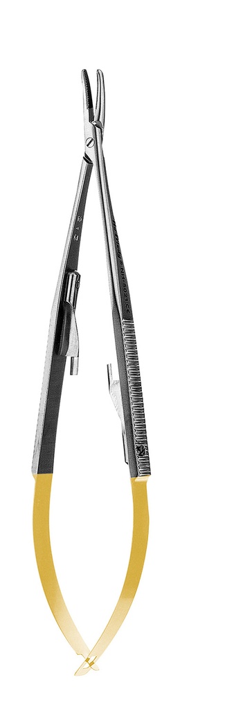 Castroviejo Needle Holder Number 5021 Curved Tungsten Carbide 14cm - Hu-Friedy - Delynov