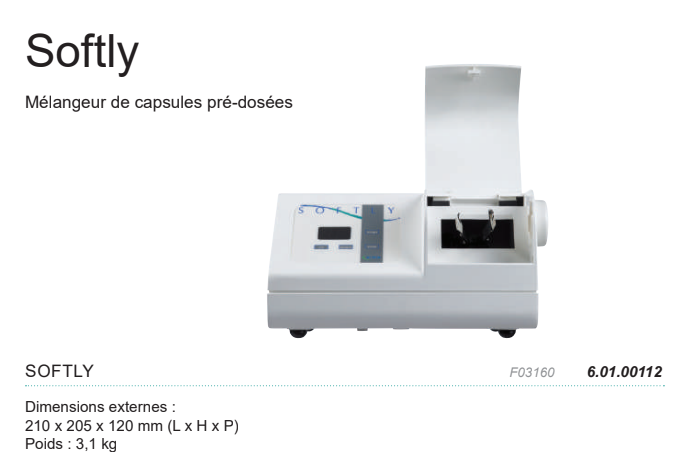 Softly 230V Capsule Mixer (former reference: F03160) - Delynov