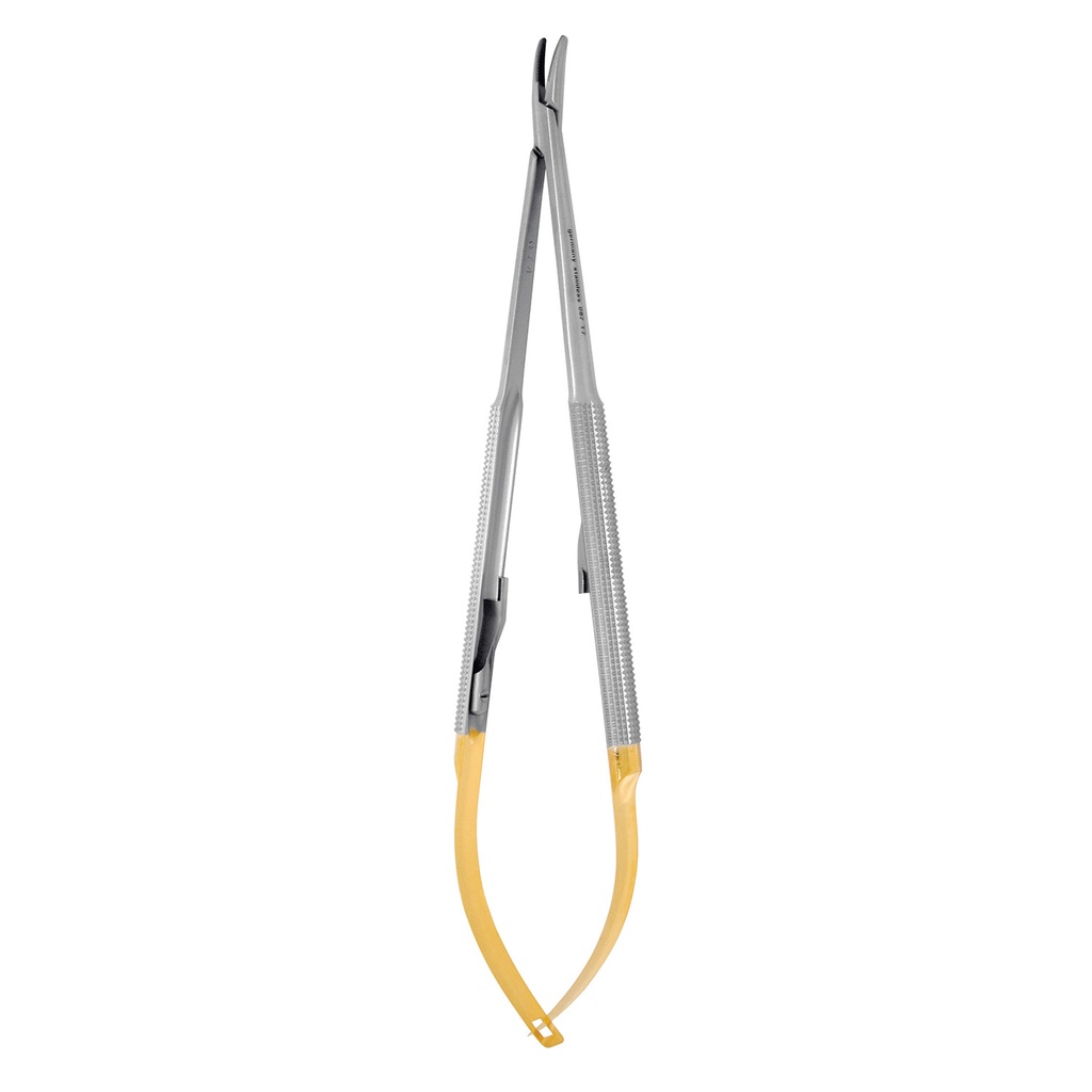 Needle holder Castroviejo round tungsten carbide curved 18cm - Hu-Friedy - Delynov