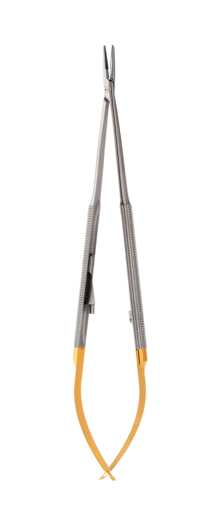 Porte-aiguille Cortellini Micro Castro manche rond, droit (NH5024CORT) - Hu-Friedy - Delynov