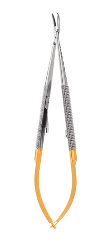 Porte-aiguille Perma Sharp Castro, courbé, manche rond (NH5021RC) - Hu-Friedy - Delynov