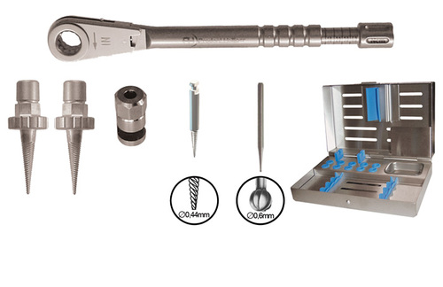 Kit extraction: 2 short extractions + key + adapter + screw extraction + drill + cassette - Acteon (300.25) - Delynov