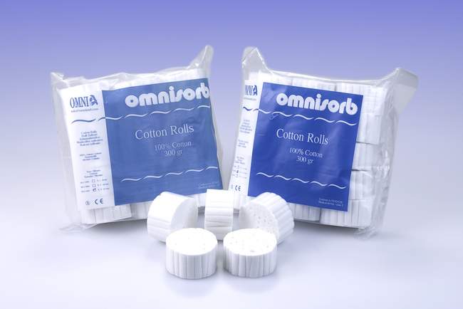 Pure cotton rolls Ø 10 mm OmniSorb - Omnia - Delynov