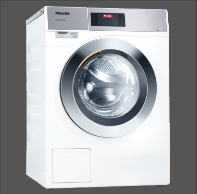 Lave-linge M Touch Flex 8kg Blanc Miele (Pompe à eau à 908 tours par minute, chargement frontal, lavage délicat)