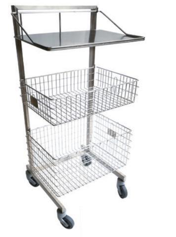 3-level Chariot 55cm x 53cm x 1 260cm with 4 nylon wheels Ø100 (Made in France) - Alter Medical (ST3) - Delynov