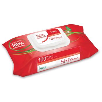 6 x 100 wipes pack - 100 wipes sachet - Dentasept SH Pro Wipes - Anios (2477655EC) - Delynov