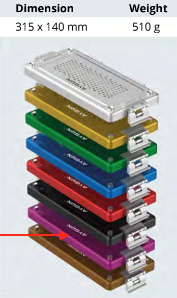 🔵 Couvercle perforé K6-1976 - couleur violet - MINI MODEL 315X140 MM - Aygün - Delynov