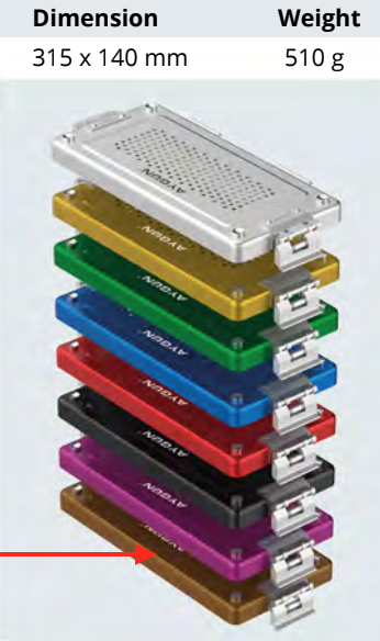 Couvercle perforé K6-1977 - couleur brun - MINI MODEL 315X140 MM - Aygün - Delynov