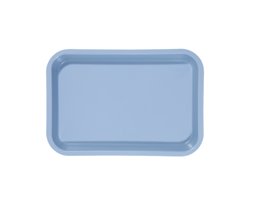 Mini-plateau without compartments blue ZIRC Delynov - 23.6 x 16.1 x 2.3 cm -