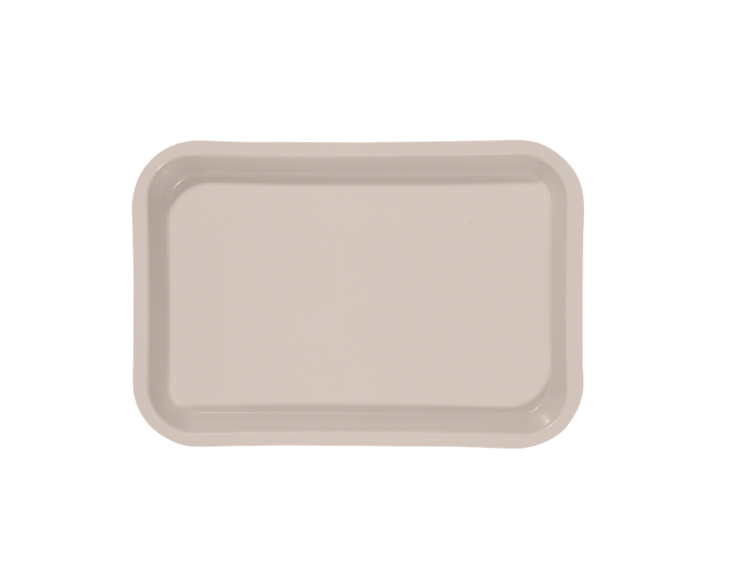 Mini-plateau without compartments beige ZIRC Delynov (23.6 x 16.1 x 2.3 cm)