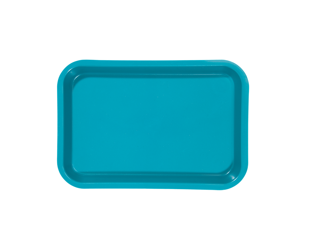 Turquoise ZIRC Delynov Non-Compartmentalized Mini-Plateau (23.6 x 16.1 x 2.3 cm) - Product