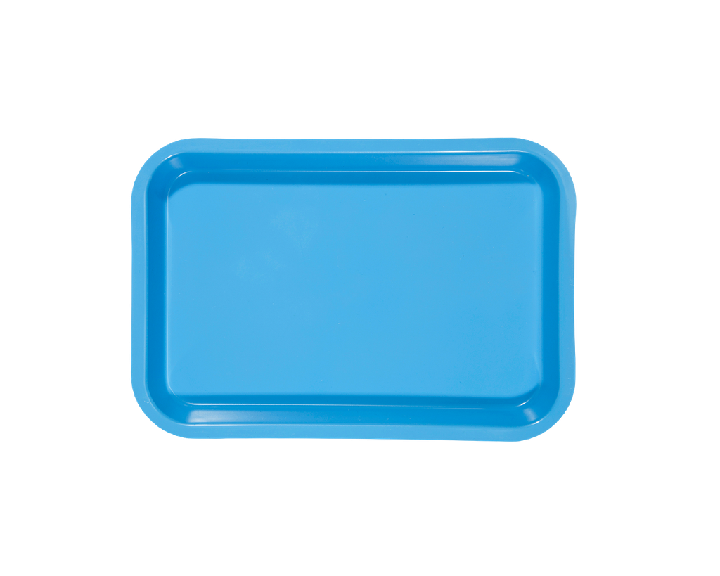 Mini-plateau sans compartiments néon bleu ZIRC Delynov - 23,6 x 16,1 x 2,3 cm - 