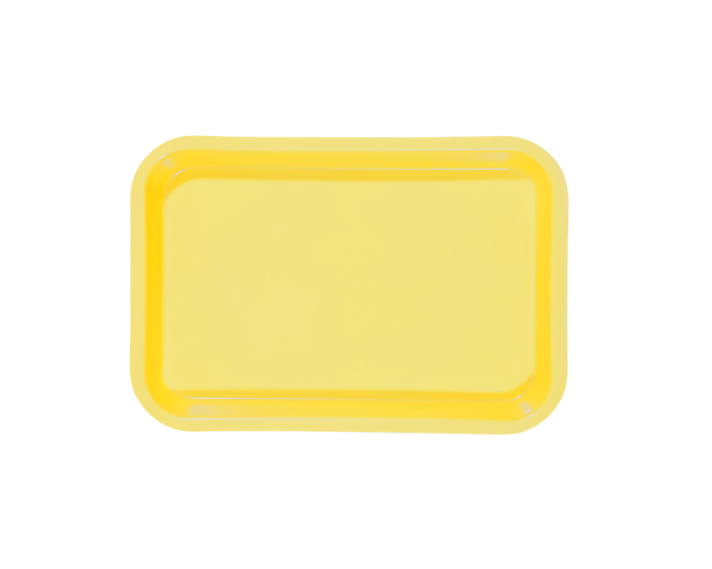 Mini-plateau sans compartiments néon jaune ZIRC Delynov (23,6 x 16,1 x 2,3 cm) - produit 