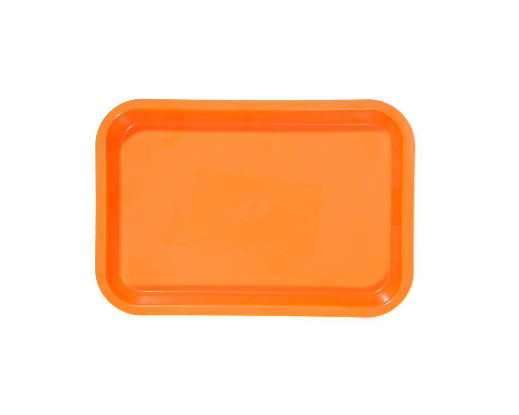 Mini-plateau sans compartiments néon orange ZIRC Delynov (23,6 x 16,1 x 2,3 cm) - Produit 