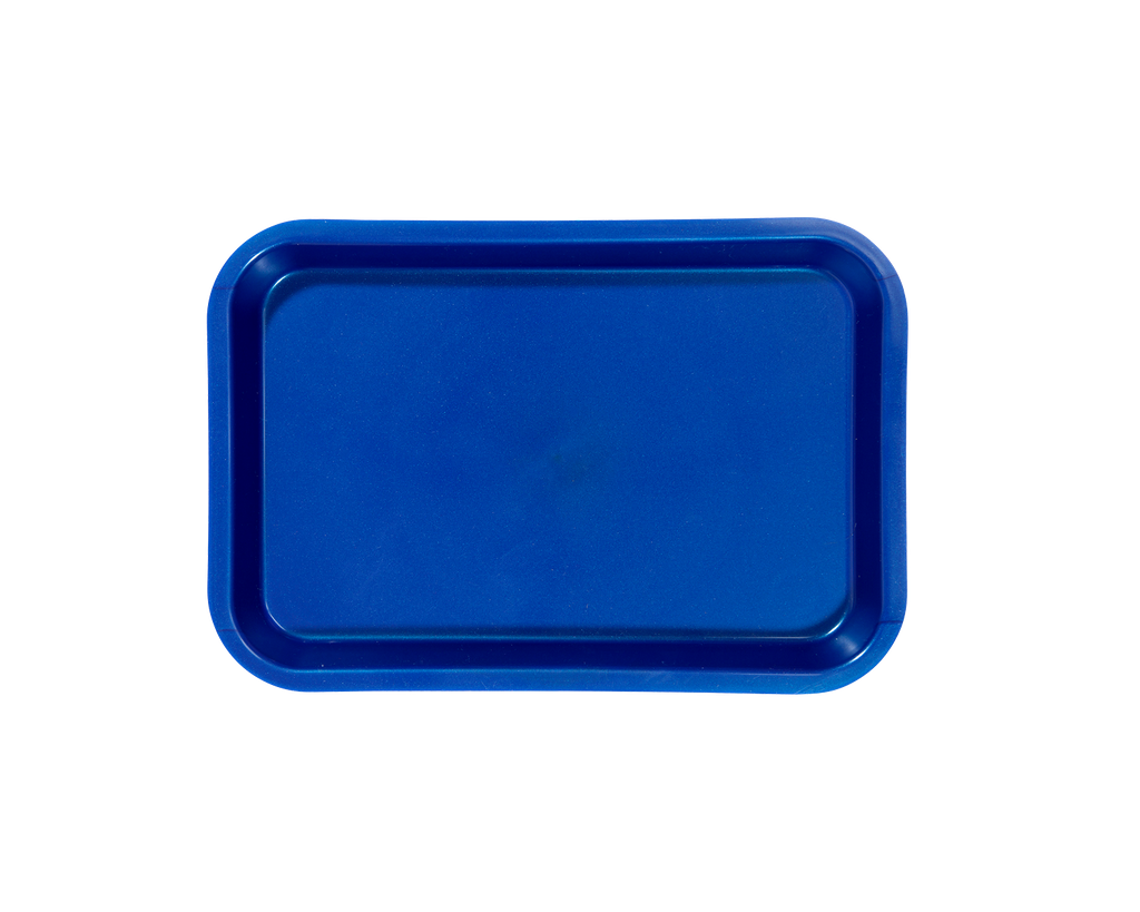 Dark Blue ZIRC Delynov Non-Compartmentalized Mini-Plateau - 23.6 x 16.1 x 2.3 cm