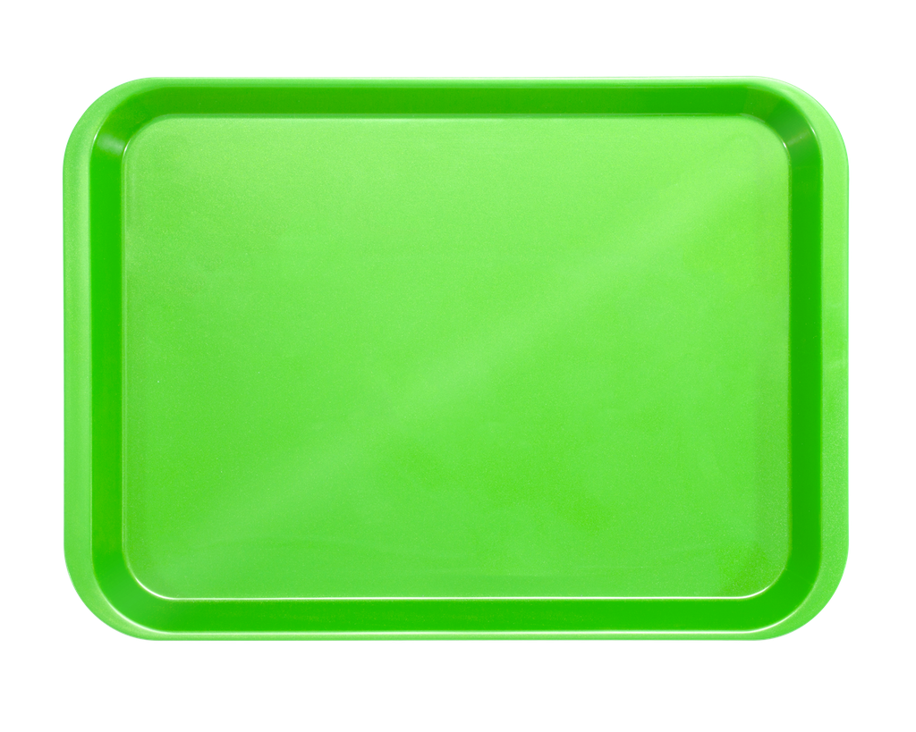 Plateau block without compartments (34.0 x 24.5 x 2.2 cm); neon green - zirc - delynov - product