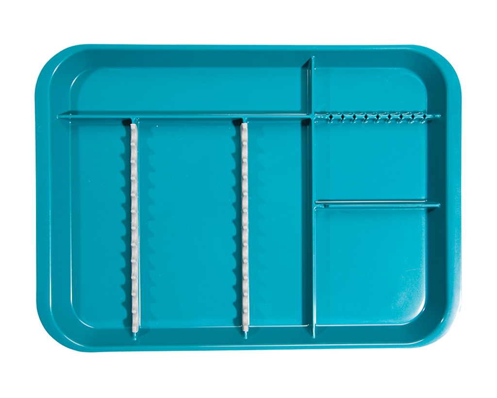 Plateau B-Lok avec compartiments (34,0 x 24,5 x 2,2 cm), turquoise - ZIRC - Delynov