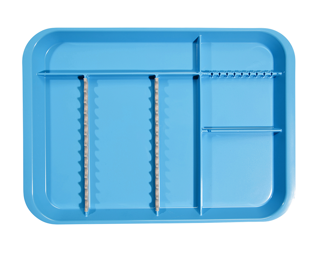 Plateau B-Lok with compartments (34.0 x 24.5 x 2.2 cm), neon blue - ZIRC - Delynov (neon blue)
