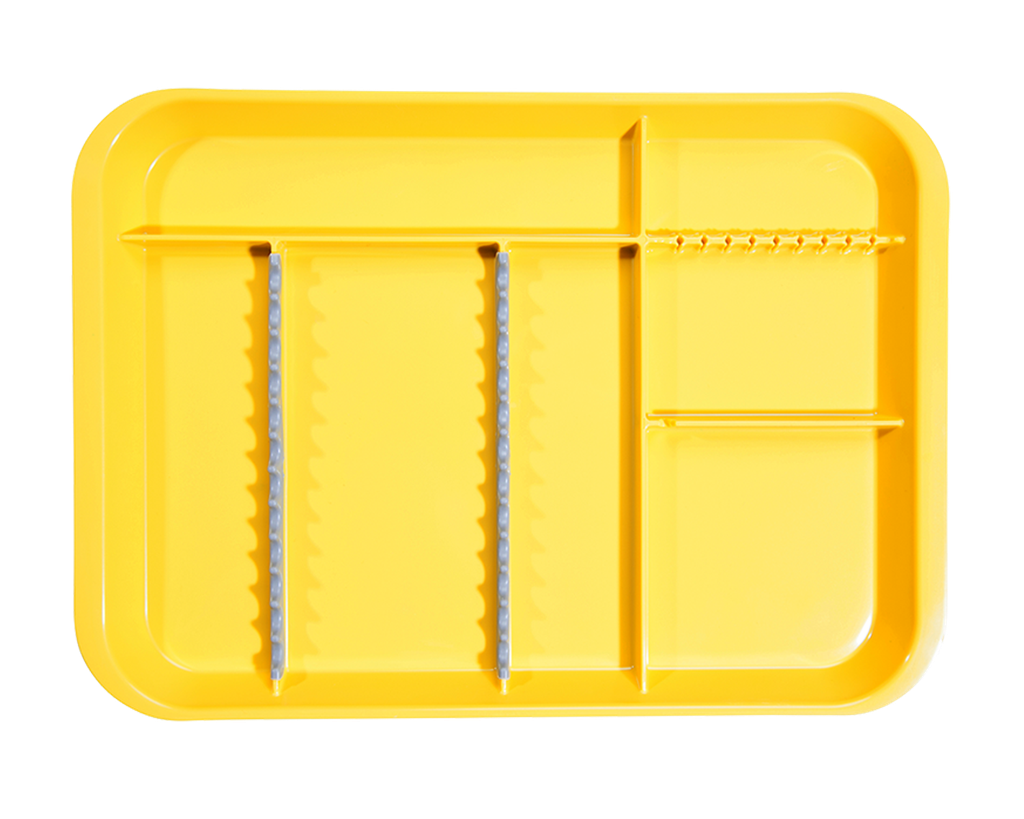 Plateau b-lok avec compartiments (34,0 x 24,5 x 2,2 cm), néon jaune - ZIRC - Delynov