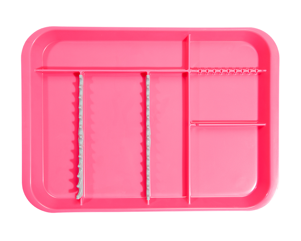 Plateau B-Lok avec compartiments (34,0 x 24,5 x 2,2 cm), néon rose - ZIRC - Delynov