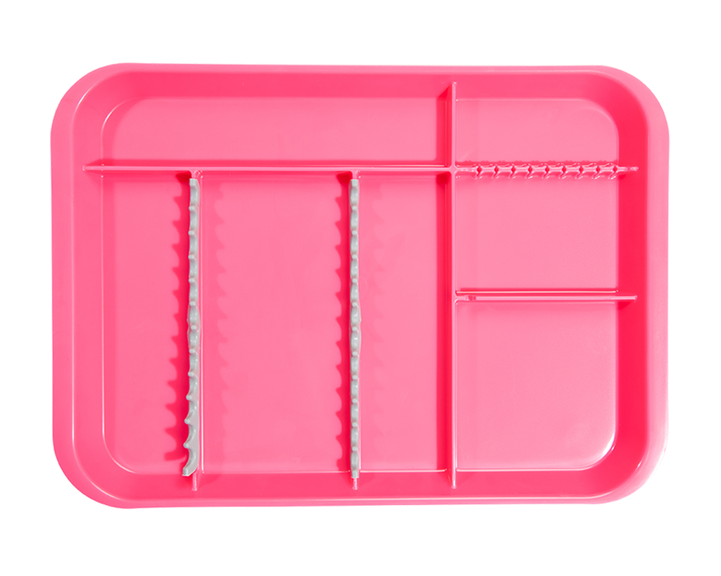 Plateau B-Lok with compartments (34.0 x 24.5 x 2.2 cm), neon pink - ZIRC - Delynov