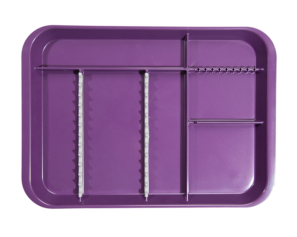 Plateau B-Lok with compartments (34.0 x 24.5 x 2.2 cm), plum - ZIRC - Delynov