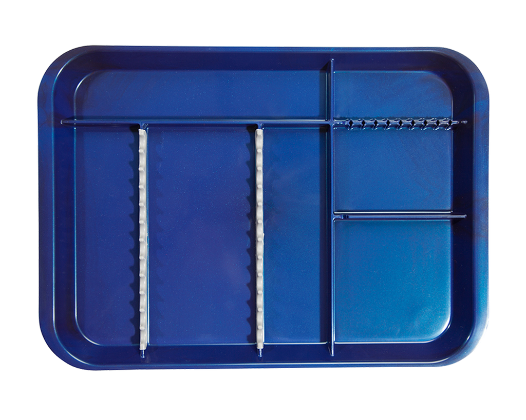 Plateau B-Lok avec compartiments (34,0 x 24,5 x 2,2 cm), bleu foncé - ZIRC - Delynov 