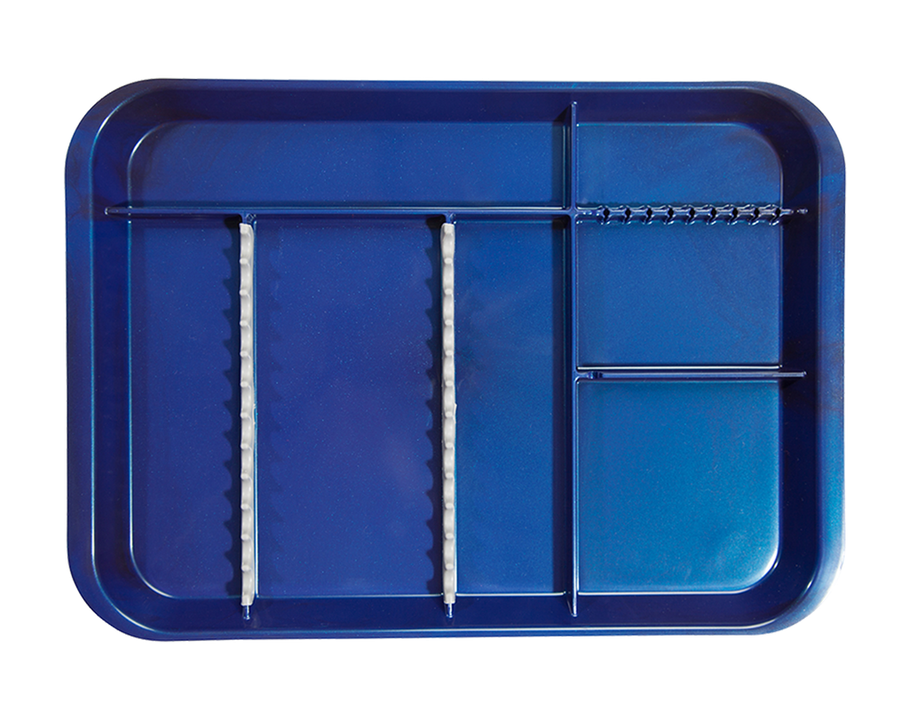 Plateau B-Lok with compartments (34.0 x 24.5 x 2.2 cm), dark blue - ZIRC - Delynov