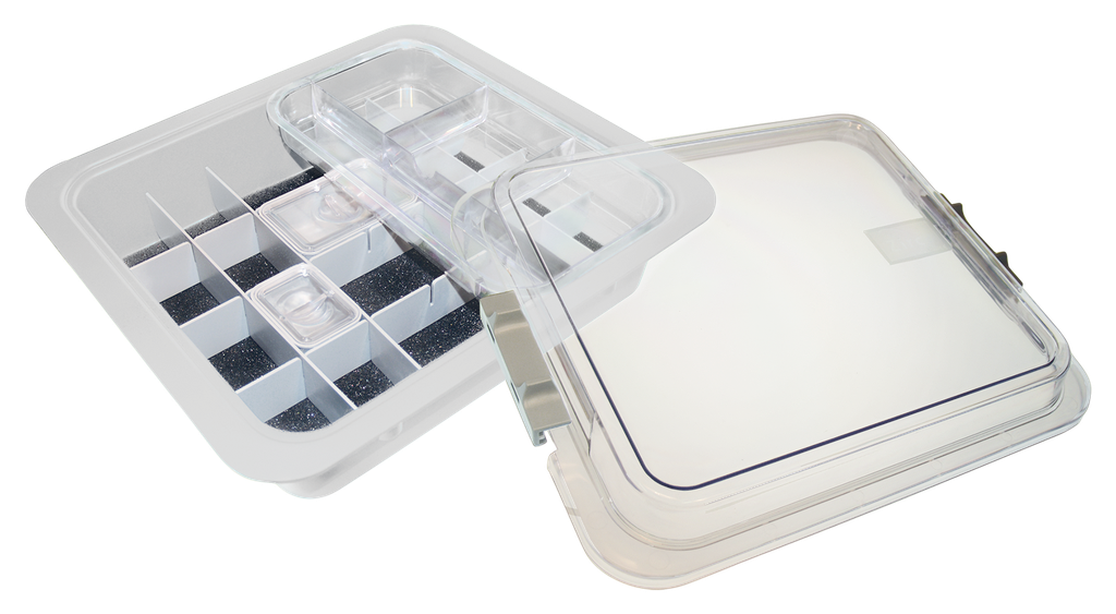 Complete materials tub with accessories (31.9 x 28.5 x 10.2 cm) white - ZIRC - Delynov