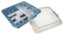 Tub for complete materials with accessories (31.9 x 28.5 x 10.2 cm) blue - ZIRC - Delynov