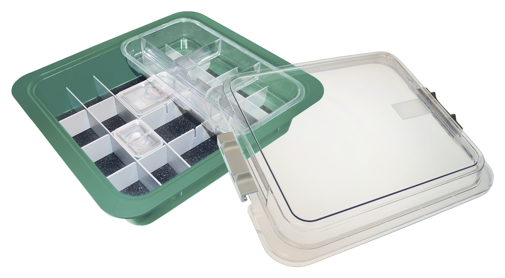 Tubs à matériaux complète avec accessoires (31,9 x 28,5 x 10,2 cm) vert - ZIRC - Delynov