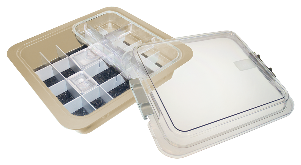 Complete materials tub with accessories (31.9 x 28.5 x 10.2 cm) beige - ZIRC - Delynov