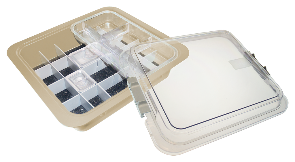 Tubs à matériaux complète avec accessoires (31,9 x 28,5 x 10,2 cm) beige - ZIRC - Delynov