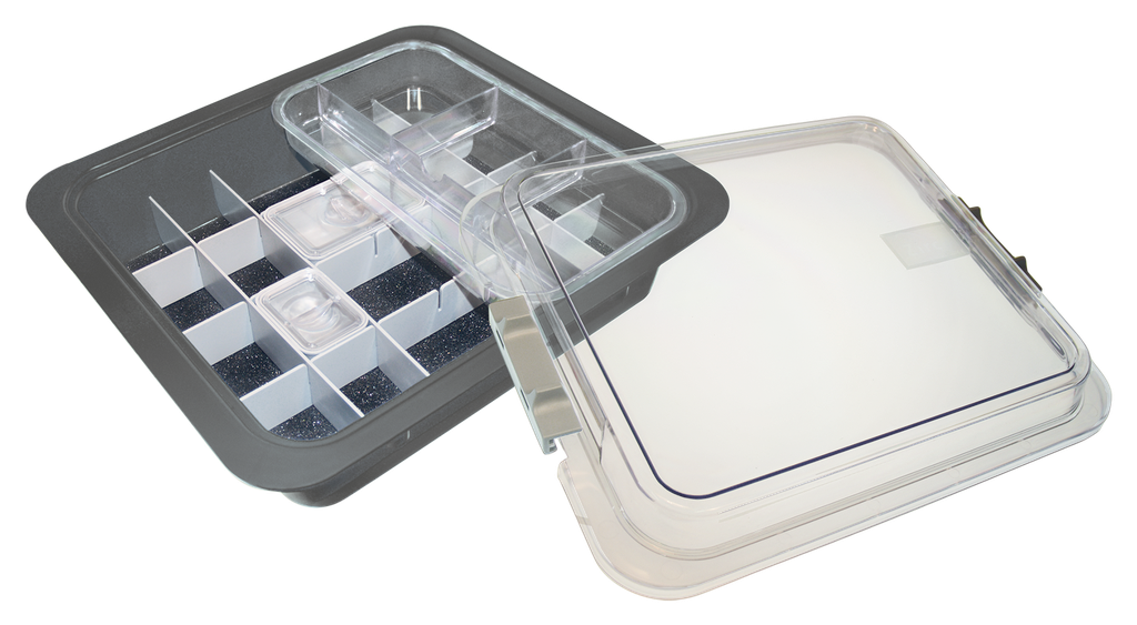 Tubs à matériaux complète avec accessoires (31,9 x 28,5 x 10,2 cm) gris - ZIRC - Delynov