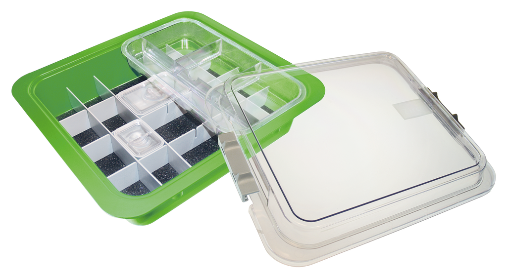 Tubs à matériaux complète avec accessoires (31,9 x 28,5 x 10,2 cm) néon vert - ZIRC - Delynov