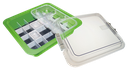 Tub of complete materials with accessories (31.9 x 28.5 x 10.2 cm) neon green - ZIRC - Delynov