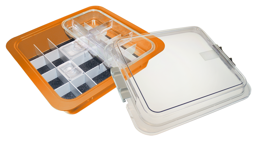 Complete Material Tub with Accessories (31.9 x 28.5 x 10.2 cm) Neon Orange - ZIRC - Delynov