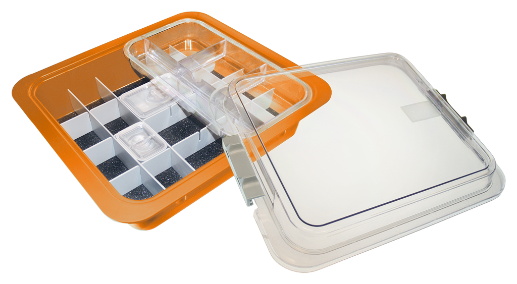 Tubs à matériaux complète avec accessoires (31,9 x 28,5 x 10,2 cm) néon orange - ZIRC - Delynov