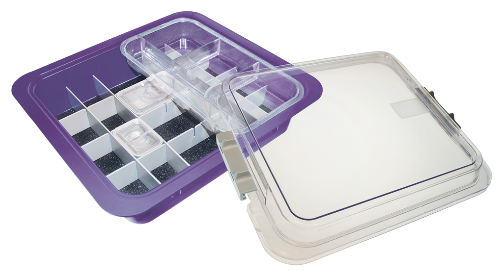 Tubs à matériaux complète avec accessoires (31,9 x 28,5 x 10,2 cm) néon violet - ZIRC - Delynov