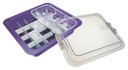 Tubs à matériaux complète avec accessoires (31,9 x 28,5 x 10,2 cm) néon violet - ZIRC - Delynov