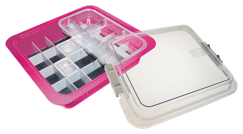 Tubs of complete materials with accessories (31.9 x 28.5 x 10.2 cm) neon pink - ZIRC - Delynov
