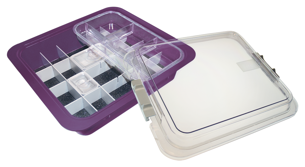 Complete Material Tub with Accessories (31.9 x 28.5 x 10.2 cm) Plum - ZIRC - Delynov