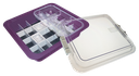 Tubs à matériaux complète avec accessoires (31,9 x 28,5 x 10,2 cm) prune - ZIRC - Delynov