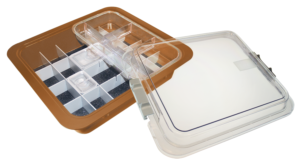 Tubs à matériaux complète avec accessoires (31,9 x 28,5 x 10,2 cm) cuivre - ZIRC - Delynov