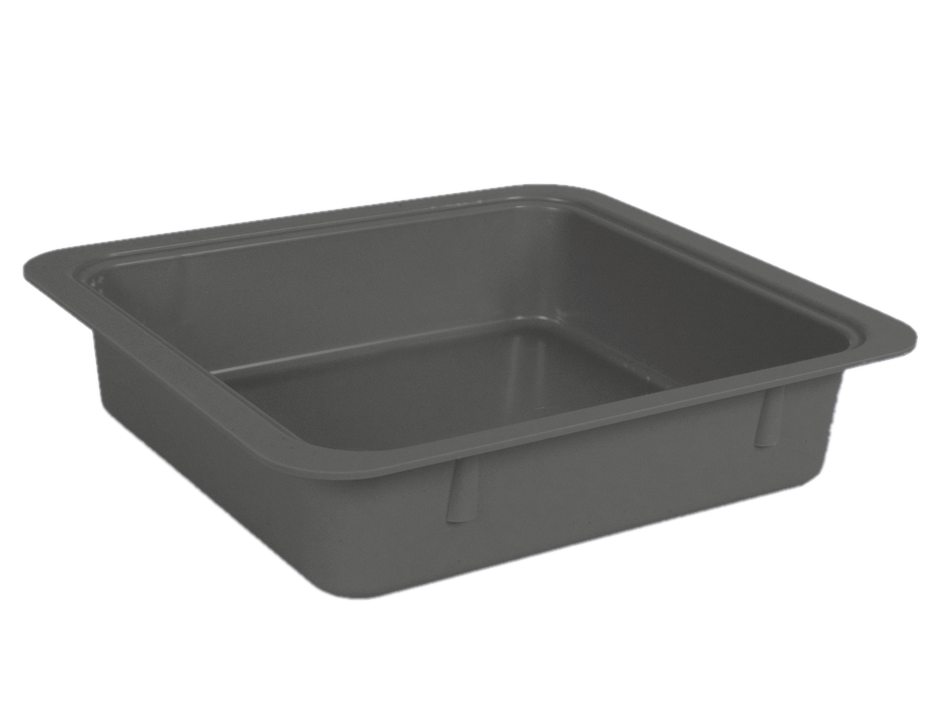 Tubs for materials without accessories (31.1 centimeters x 27.6 centimeters x 7.0 centimeters) gray - ZIRC - Delynov