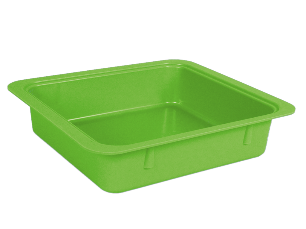 Tubs for materials without accessories (31.1 centimeters x 27.6 centimeters x 7.0 centimeters) neon green - ZIRC - Delynov