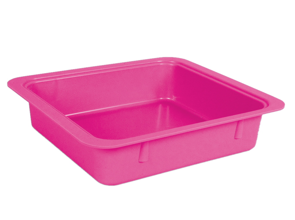 Neon Pink Material Tubs without Accessories (31.1 centimeters x 27.6 centimeters x 7.0 centimeters) - ZIRC - Delynov